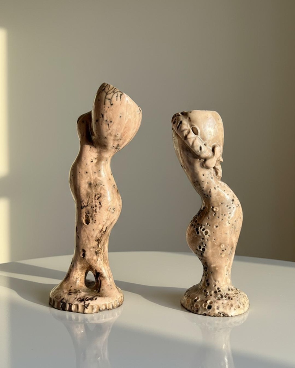 El yapımı seramik heykel Kayseri