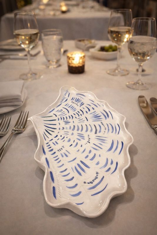 Deniz Kabuğu Servis Tabağı - El Yapımı Seramik