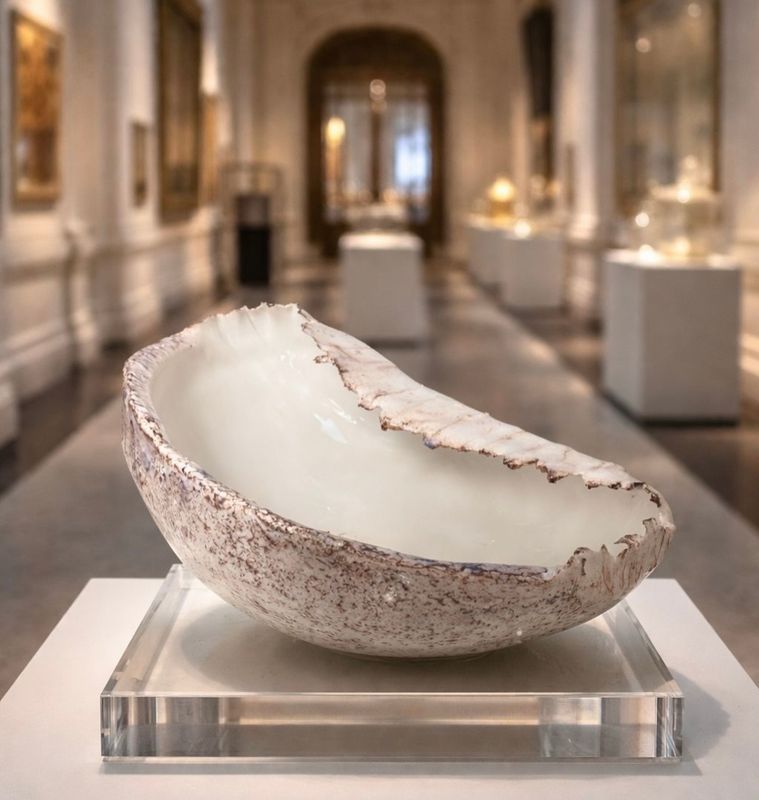 Akik Kabuk Obje - El Yapımı Seramik