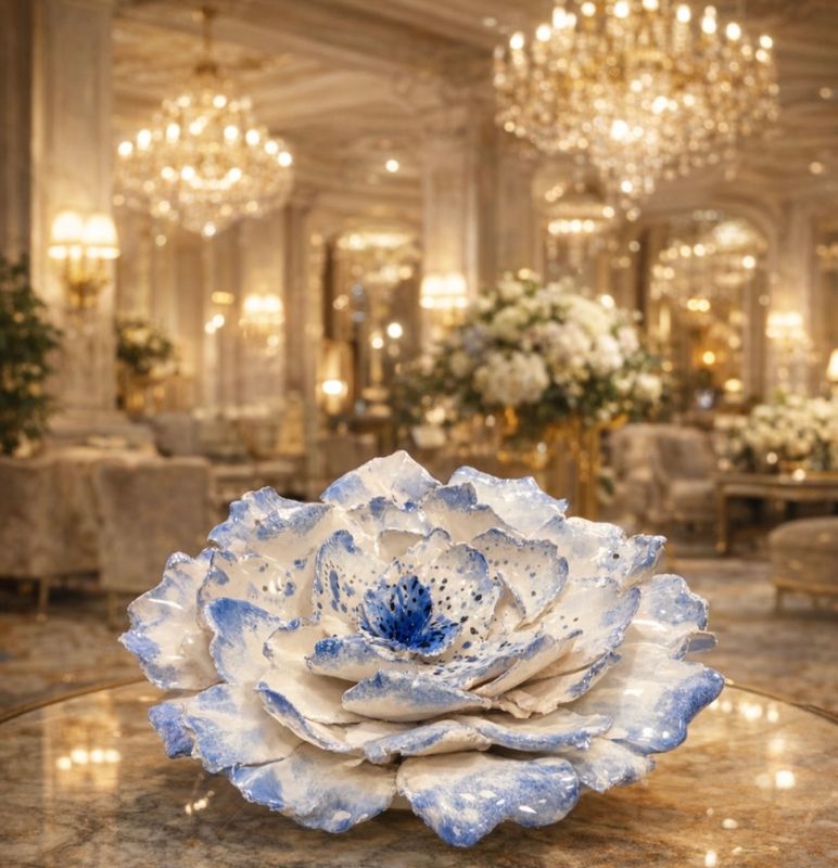 Safir Şakayık - El Yapımı Seramik